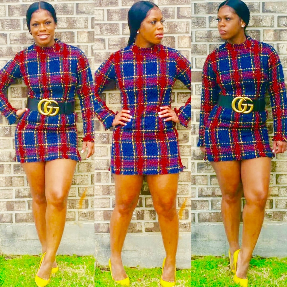 PLAID DRESS